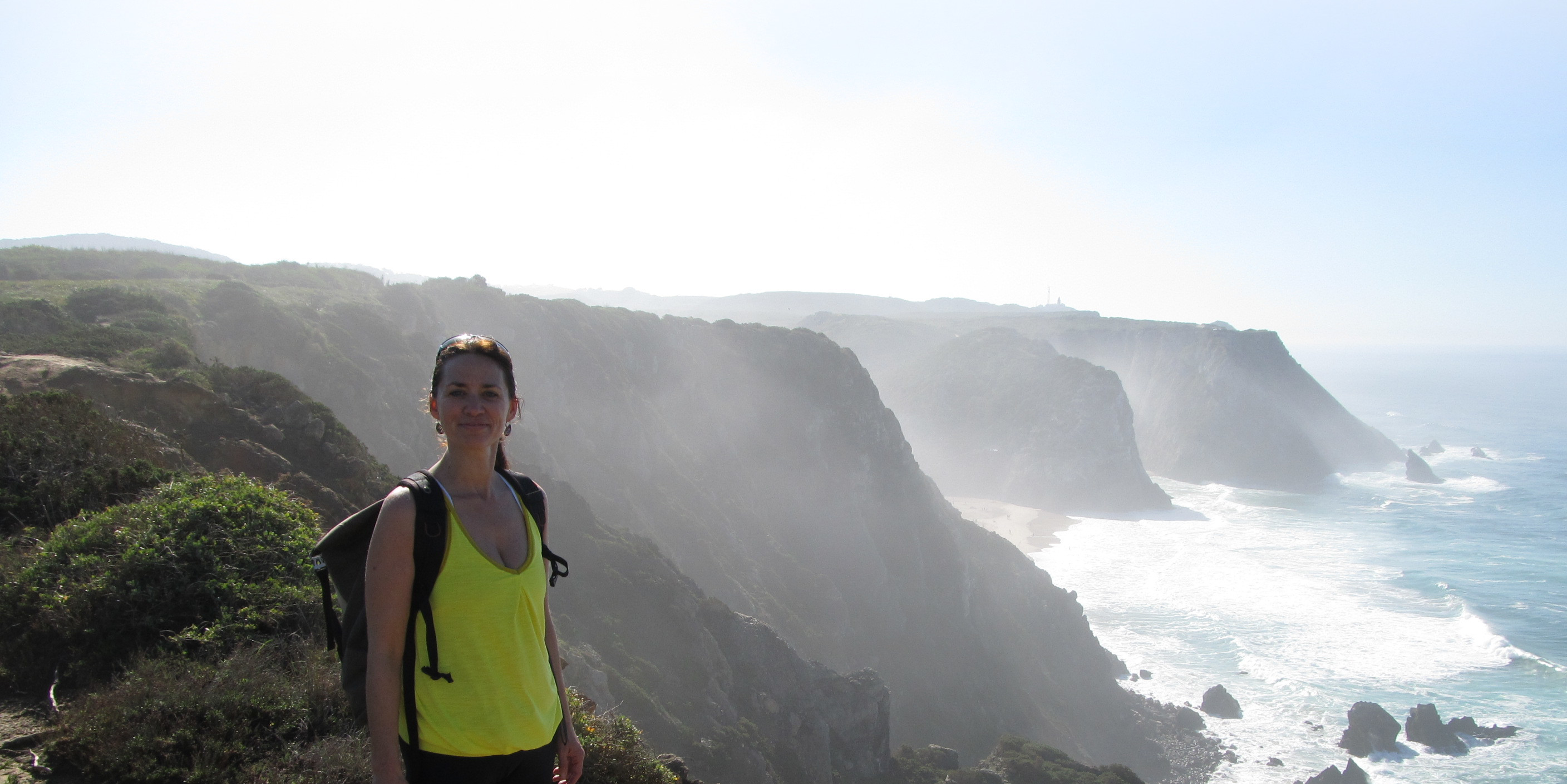 Beatrix Berkics at the coast of the atlantic ocean